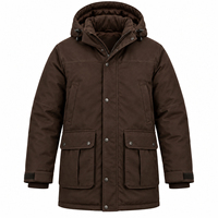 Parka d'hiver pour homme 2026, rembourrée en coton, couleur unie, coupe-vent avec fermeture éclair, décontractée et imperméable, prix abordable