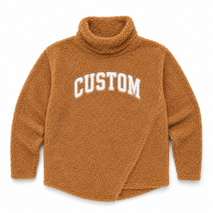 Sudaderas Personalizadas de Sherpa para Mujer, Cuello Alto, con Capucha, Logotipo Bordado, Cálidas, Casuales, de Invierno, Estilo Urbano, OEM - Product Image 3