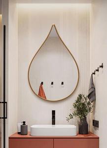 Espejo de Pared de Madera para Baño, Espejo de Pared de Madera Impermeable para Decoración Moderna de Baños, Espejo Colgante al por Mayor - Product Image 2