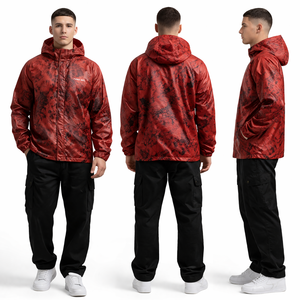 เสื้อแจ็คเก็ตกันลมแบบมีฮู้ดสำหรับผู้ชาย ขายส่ง เนื้อผ้าบางเบา สวมใส่สบาย เหมาะสำหรับกิจกรรมกลางแจ้ง สตรีทแวร์ รับผลิตแบบ OEM และรับผลิตแบรนด์ส่วนตัว - Product Image 4