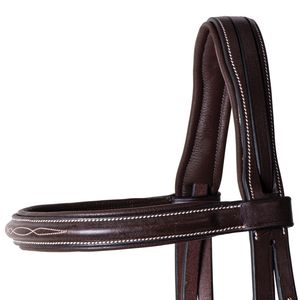 Brida de cuero genuino para caballo, cabezada y bocado para deportes ecuestres y carreras, directamente de fábrica. - Product Image 2