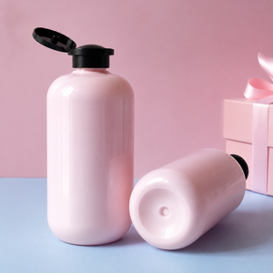Shampoo <b>Bottle</b> Round Custom 500ml Pink Lotion <b>Flip</b> <b>Top</b> Cap Factory Manufacturer in Vietnam HDPE PETG Plastic <b>Bottles</b> Body Wash - Product Image 6