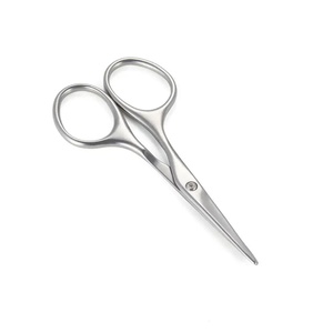 Ciseaux à sourcils droits en acier inoxydable, tranchants, pour droitiers, avec manche en plastique, pour la beauté et le soin personnel - Product Image 2