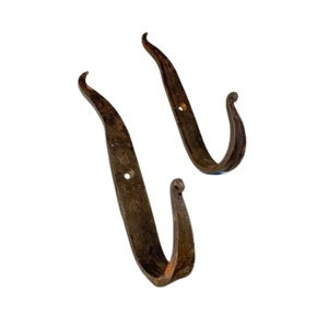 Patère murale vintage en fer forgé à la main avec plaque arrière en forme de diamant, robuste, rustique, en fer forgé, pour entrée et buanderie - Product Image 3