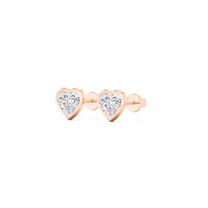 Pendientes de Corazón de Oro Blanco de 9K Brillantes con Diamantes Cultivados en Laboratorio de 0.86 CTW, Joyería de Regalo para Mujer, Moda Nupcial - Product Image 6