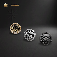 Bouton-pression HONMEO personnalisé en alliage de zinc, motif floral, 12 mm, pour Kandura Abaya, vente en gros, OEM