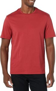 T-shirt à manches courtes pour homme, couleur unie, col rond, coupe classique, tricot décontracté, rouge marine - Product Image 2