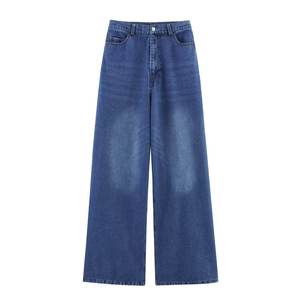 Nouvelle collection été 2025 : Jean large chic taille haute vintage pour femme, coupe cheville en denim - Product Image 1