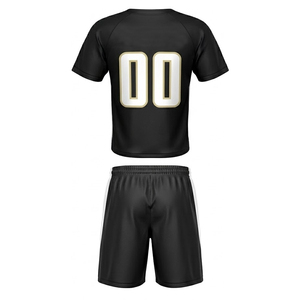 Ensemble d'uniformes de lacrosse à col en V au design unique, de haute qualité, à manches courtes, couleur unie, pour adultes - Product Image 3