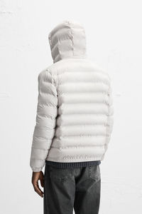 Dernière conception, veste bomber d'hiver à capuche personnalisable, grande taille, respirante, col montant, poignets élastiques, fermeture éclair, passepoil. - Product Image 3