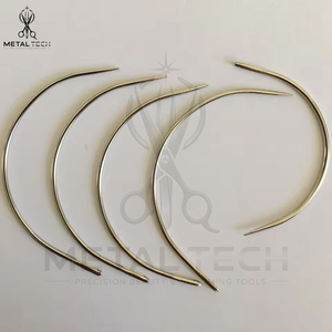 Nouvelles aiguilles à tisser les cheveux courbées, aiguilles à coudre professionnelles en acier inoxydable de type C pour extensions de cheveux, kit d'outils de salon - Product Image 4