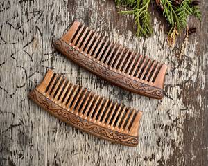 <b>Wide</b> Tooth Wooden <b>Comb</b> For Curly Hair Care Providing Gentle Detangling Without Pulling Or Damaging Natural Hair Strands - Product Image 3