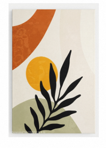 Pintura hecha a mano, belleza natural moderna, paisaje en acuarela pintado a mano, arte en lienzo con castillo de montaña y banderas rojas - Product Image 2
