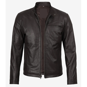 แจ็คเก็ตหนังวัวแท้สีน้ำตาลเข้มพรีเมียม OEM ปี 2026 สำหรับผู้ชาย คุณภาพสูง MOQ ต่ำ ไซส์ใหญ่ แฟชั่นฤดูหนาว แจ็คเก็ตอุ่น - Product Image 5