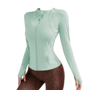 Gym Wear Long Sleeve Women Yoga Fitness Gym <b>Jacket</b> <b>Workout</b> Training Activewear Quick Dry Custom Your Own Logo Athletic Yoga - Product Image 2