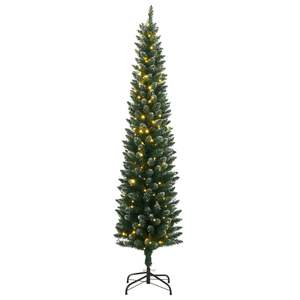 Sapin de Noël artificiel mince à 150 LED, 47,2 pouces - pour décorations festives - Product Image 2