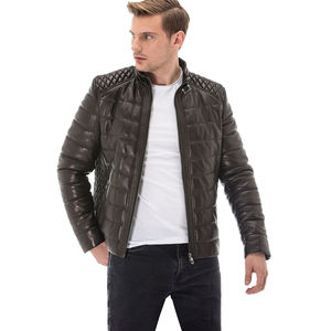 Veste en cuir décontractée pour homme, tendance, de qualité supérieure, design personnalisé, longue et fine, imperméable et respirante - Product Image 6