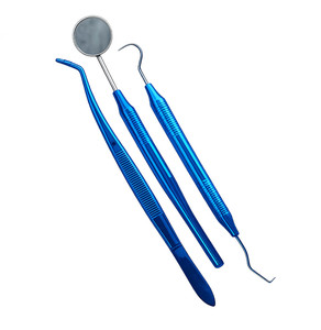 Kit d'instruments d'examen dentaire et d'hygiène buccale professionnels de qualité supérieure, non magnétiques, avec manche creux - Product Image 1