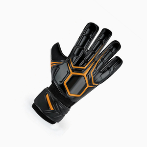 Super Soft <b>Grip</b> Leather Breathable Full-Finger Goalkeeper <b>Gloves</b> <b>with</b> Hook Loop Closure and OEM Service for Youth - Product Image 3