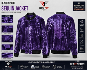 Blouson Bomber Premium à Paillettes, Brodé de Plumes, en Velours, Veste Tendance Hiver, OEM ODM - Product Image 1