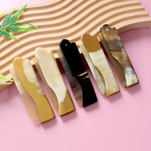 Modern Handmade Natural Horn Hair <b>Comb</b> Static Free Beard Grooming <b>Comb</b> <b>Wide</b> Tooth Hair Care Styling Product Supplier - Product Image 2