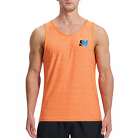Tank Top Gym Rajut Katun 100% Berkualitas Tinggi, Terlaris, Bernapas, Cepat Kering untuk Pria, Pakaian Olahraga Aktif