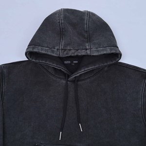 Sudadera con Capucha de Invierno para Mujer, 100% Algodón, Lavado Ácido, Serie High Street, Estilo Vintage, Forro Polar, Secado Rápido, para Exteriores - Product Image 5
