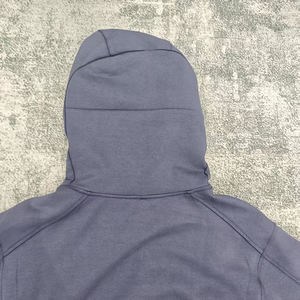 เสื้อฮู้ดซิปสีพื้นแบบยูนิเซ็กซ์ ทรงปกติ แขนยาวทรงบาน ผ้าฝ้าย 100% ระบายอากาศได้ดี ไม่หดตัว เหมาะสำหรับใส่ในฤดูหนาว - Product Image 2