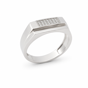 Anillo Rectangular de Plata de Ley 925 Namivaa para Mujer, Anillo Geométrico Clásico de Alto Brillo para Bodas, Fiestas y Uso Diario - Product Image 3