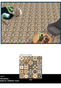 Azulejos de Pared de Cerámica de 300x300 mm de Precio Económico y Mejor Calidad para Uso en el Hogar y la Oficina, Azulejos de Porcelana Brillantes de la India - Product Image 2