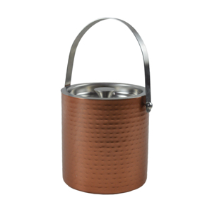 Zikra Handicrafts Nouveau design Seau à glace en cuivre fait main pour vin, refroidisseur de bouteilles avec poignée, pour fêtes et bars - Product Image 3