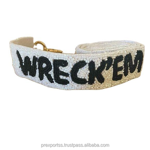 Bridal I Do Beaded Cotton Vintage Bag Hanger Handmade Wedding Embroidery Custom Adjustable Luxury Decorative <b>Strap</b> - Product Image 5