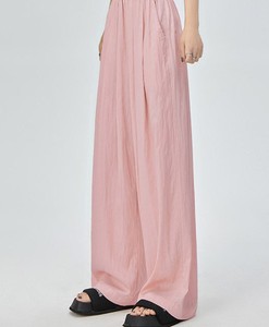 Nouveau pantalon femme automne coupe droite taille haute 100% coton, style rétro décontracté, séchage rapide, sensation fraîche, couleur unie - Product Image 5