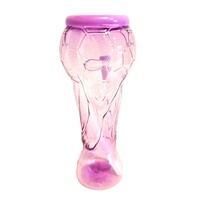 Gobelet réutilisable écologique en plastique fantaisie 450 ml, modèle Trophée de football Été 2025, pour slush, idéal pour les fêtes et les cadeaux de parcs à thème, pour boissons froides