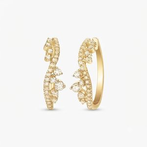 Aros de Plata 925 con Baño de Rodio y Diamantes Cultivados en Laboratorio, Diseño Personalizado, Lindos, para Mujer, Joyería de Moda, Regalos para Bodas y Fiestas - Product Image 1