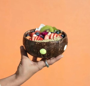 Bol en noix de coco de haute qualité, fait main, écologique, naturel, durable, poli, réutilisable, produit de service pour la cuisine et la salle à manger - Product Image 1
