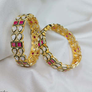Radiant Pota Stone and Crystal <b>Bangles</b> <b>Set</b>-Fashion Jewelry - Product Image 1