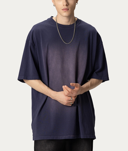Camiseta Casual de Verano para Hombre ZSPL American High Street, Manga Corta, 300 Gramos, 100% Algodón, Color Sólido, Antiencogimiento, Cuello Redondo - Product Image 5