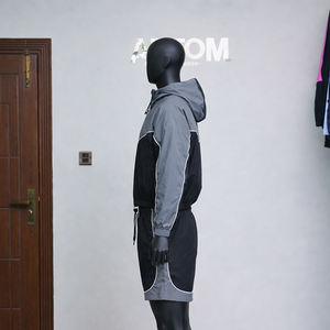 Chaqueta Cortavientos de Alta Calidad para Hombre, Diseño Color Block con Parches, 100% Algodón, Forro Polar Transpirable, Traje Deportivo de Verano con Cierre - Product Image 3