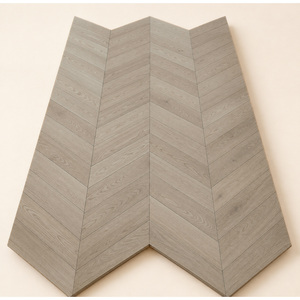 Parquet en chêne blanc ingénierie Light Greige Chevron 15 mm 6 pouces à languettes et rainures - Product Image 4