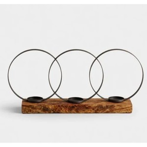 Portavelas de Madera de Mango al por Mayor |   Diseño Minimalista Hecho a Mano |   Al por Mayor - Product Image 2