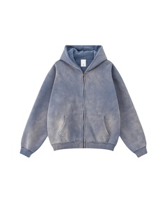 Grey Vintage Hoodie-Loose Fit Autumn Casual Fashion Fleece Sweatshirt-Windproof & Anti-Pilling <b>Pullover</b> for Daily Wear - Product Image 4