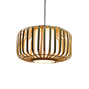 Lámpara Colgante de Bambú Ecológica, Pantalla Tejida Moderna Estilo Japandi, para Decoración de Hoteles, Restaurantes, Cafés y Salas de Estar - Product Image 1