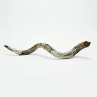 Corne de Shofar polie, artisanale, en corne animale naturelle, pour l'art religieux décoratif