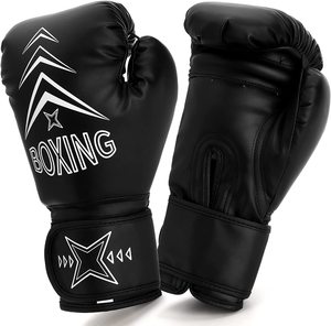 Guantes de Boxeo de Entrenamiento de Muay Thai de Piel Sintética Personalizables de Última Moda, Ligeros, Impermeables, con Correa de Muñeca Ajustable y Dedos Completos - Product Image 1