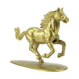Jaffs Exports Golden Horse Figurine Sculpture Aluminium Handmade Modern Artistic Tabletop Decor Eco-Friendly Home Office - Product Image 2