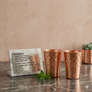 Vaso de Agua Moderno de Cobre Martillado, Vaso Premium Hecho a Mano para Servicio de Cócteles, Decoración de Hogar de Lujo, Precios de Exportación al por Mayor - Product Image 5