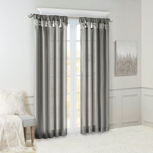 Pannello tenda finestra singola con fodera a linguetta attorcigliata elegante mantovana per la decorazione della casa - Product Image 1