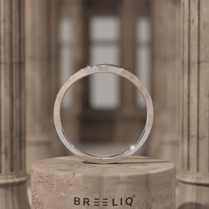 แหวนทองคำแท้ 14K รูปทรงเรขาคณิตตัววี ประดับเพชรแล็บโกรว์ ดีไซน์เรียบหรู รูปสามเหลี่ยมเปิด สำหรับผู้หญิง - Product Image 2