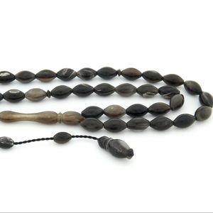 Rosario islámico de 33 cuentas de cuerno de carnero, Misbaha Kombolo de la India, rosario de resina Tasbih para la devoción espiritual - Product Image 5